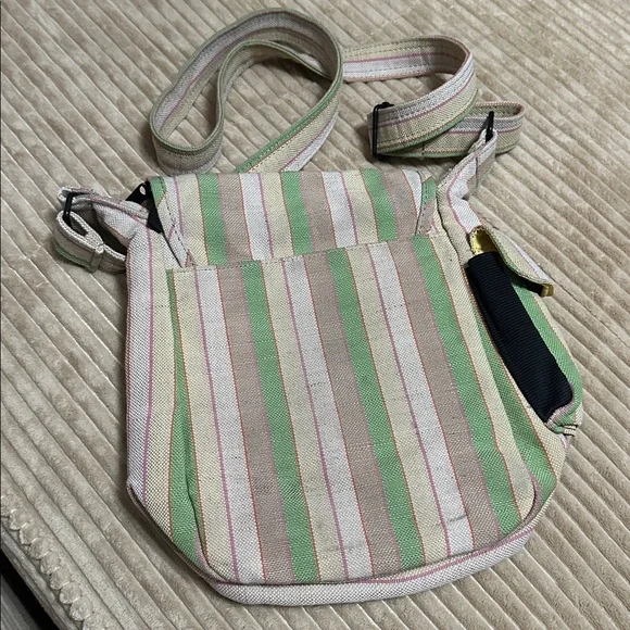 KAVU Cotton Canvas Crossbody Purse Bag Striped - Picture 6 of 6